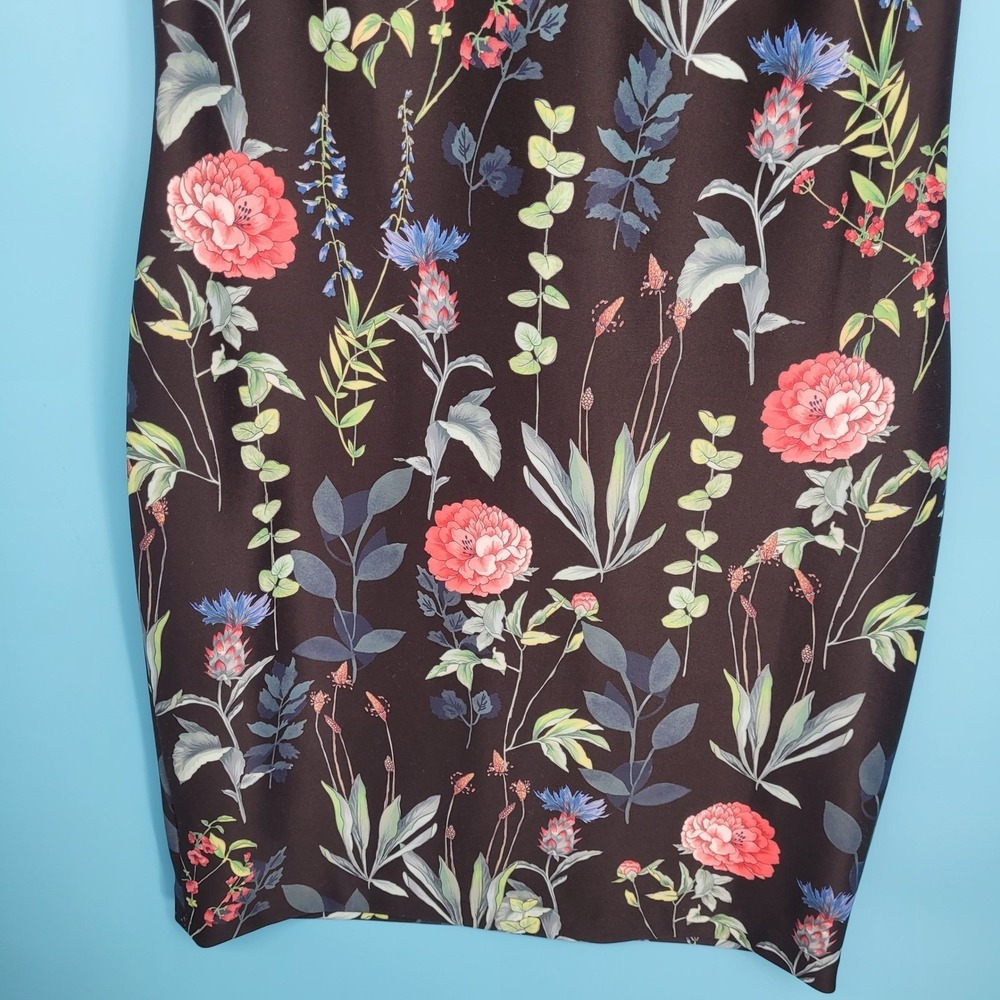 Tommy Hilfiger Floral Sheath Dress Womens 12 Botanical Scuba Sleeveless workwear - Picture 3 of 9